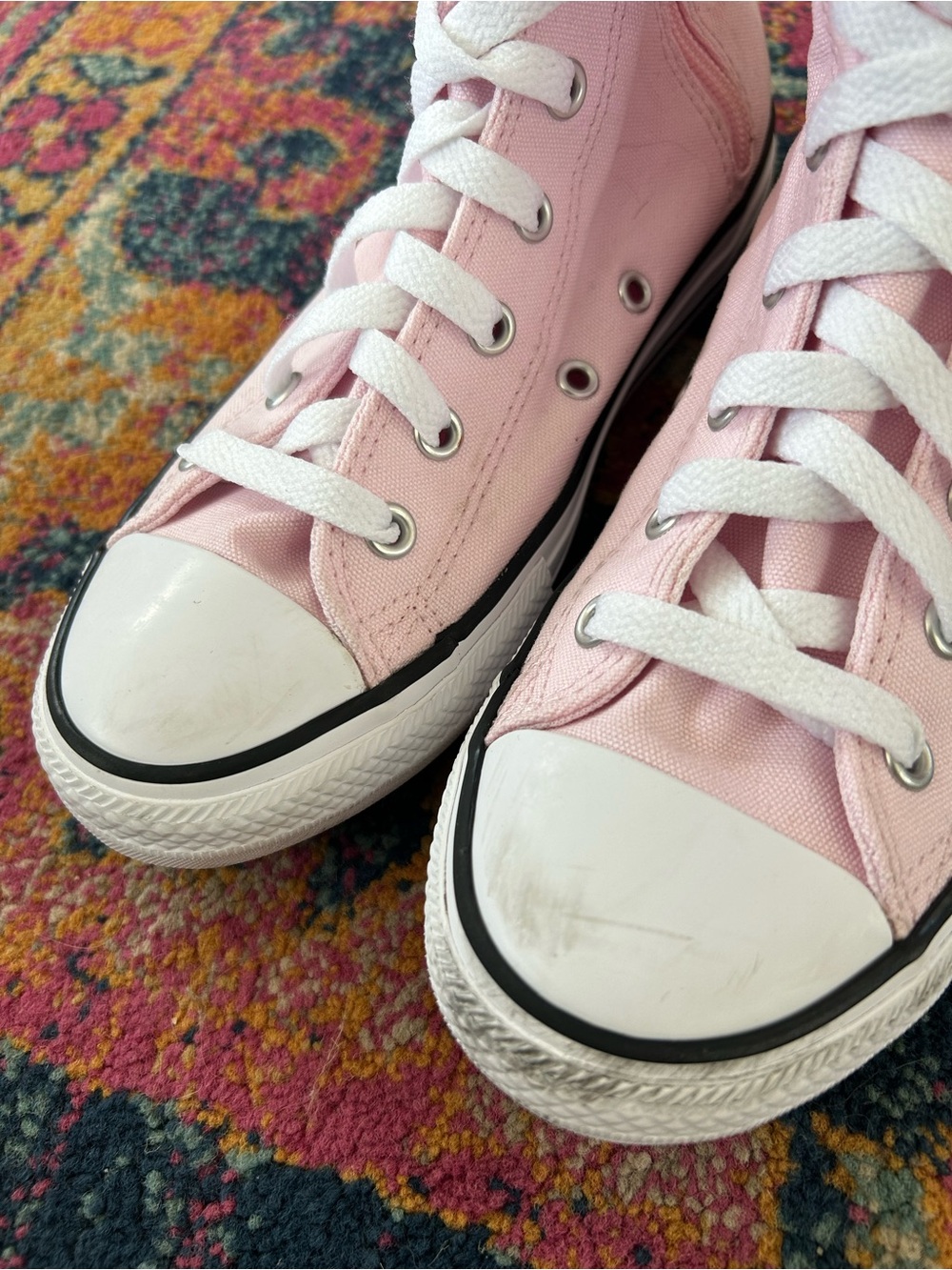Converse | Youth Pink High Top All Star Canvas XX Side Zip Calf High Sneakers 3 - Picture 7 of 15